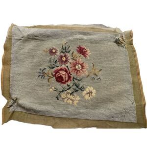 Vintage needlepoint piece floral